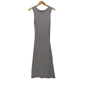 Brandy‎ Melville Maxi Dress Womens OS Black White Sleeveless Tank Stretch Knit